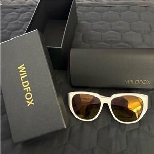 Wildfox white Sunglasses with Gold Accents
